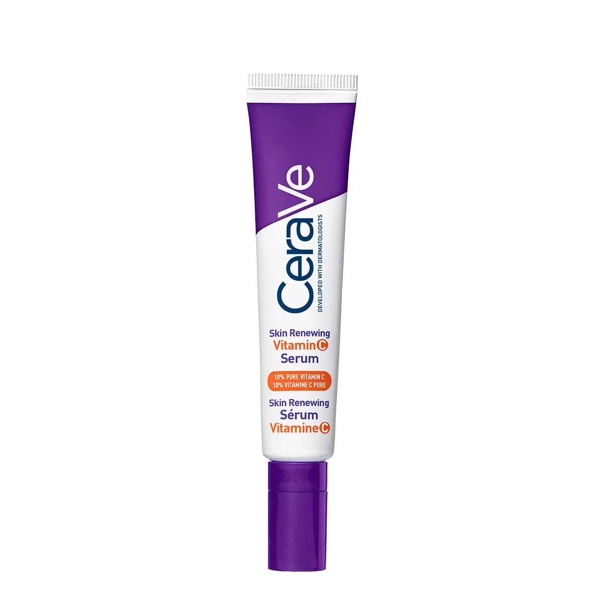 CeraVe Skin Renewing Vitamina C Sérum Facial, Todo Tipo de Piel, 30 ml | Con 3 Ceramidas Esenciales y Ácido Hialurónico, ilumina la piel, unifica el tono y reduce la apariencia de líneas finas