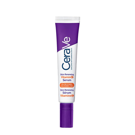 CeraVe Skin Renewing Vitamina C Sérum Facial, Todo Tipo de Piel, 30 ml | Con 3 Ceramidas Esenciales y Ácido Hialurónico, ilumina la piel, unifica el tono y reduce la apariencia de líneas finas