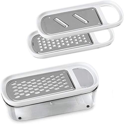 Metaltex 199710 Ralladores (3) Inox con recipiente ABS