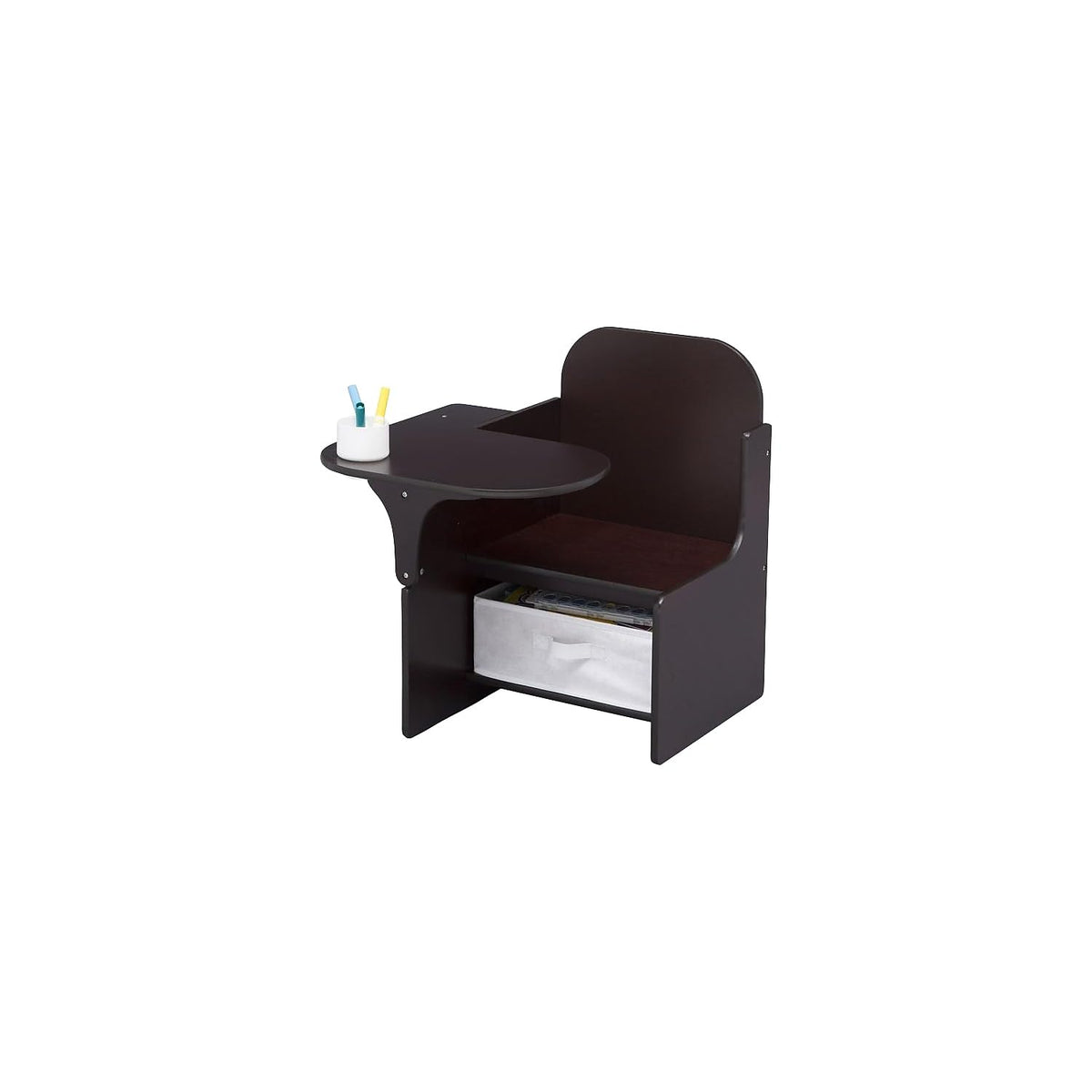 Delta Children MySize Chair Desk With Storage Bin, Dark Chocolate