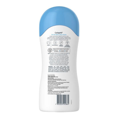 Cetaphil Gel de Baño Corporal Ultra Suave Todo Tipo de Piel Sensible 500 ml | Sin fragancia, limpia sin quitar la humedad natural e hidrata durante 24 horas con aloe vera, glicerina y vitamina B5.