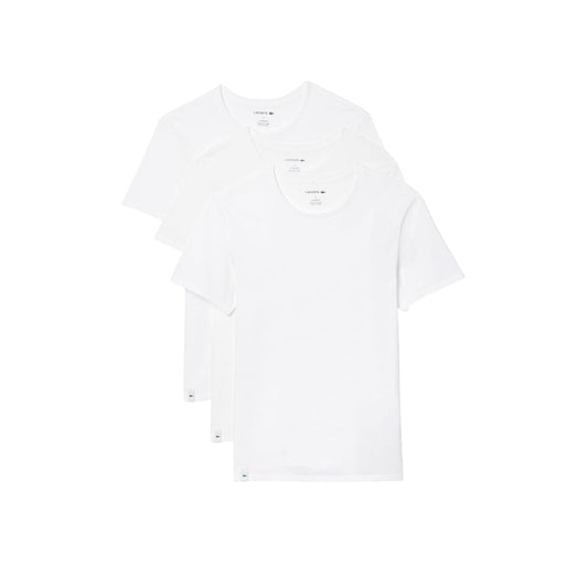 Lacoste Pack de 3 Playeras Cuello Redondo y Manga Corta de Algodón para Hombre