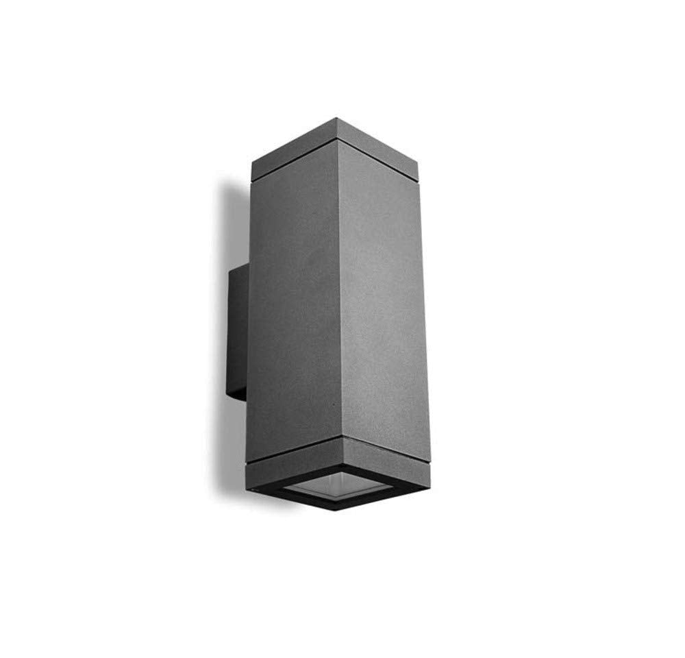 Leds C4 10471 Afrodita Arbotante para Exterior, Rectangular, 310mm, 2X E-26 Par30, 75W, Gris Urbano