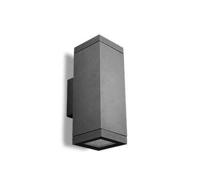 Leds C4 10471 Afrodita Arbotante para Exterior, Rectangular, 310mm, 2X E-26 Par30, 75W, Gris Urbano