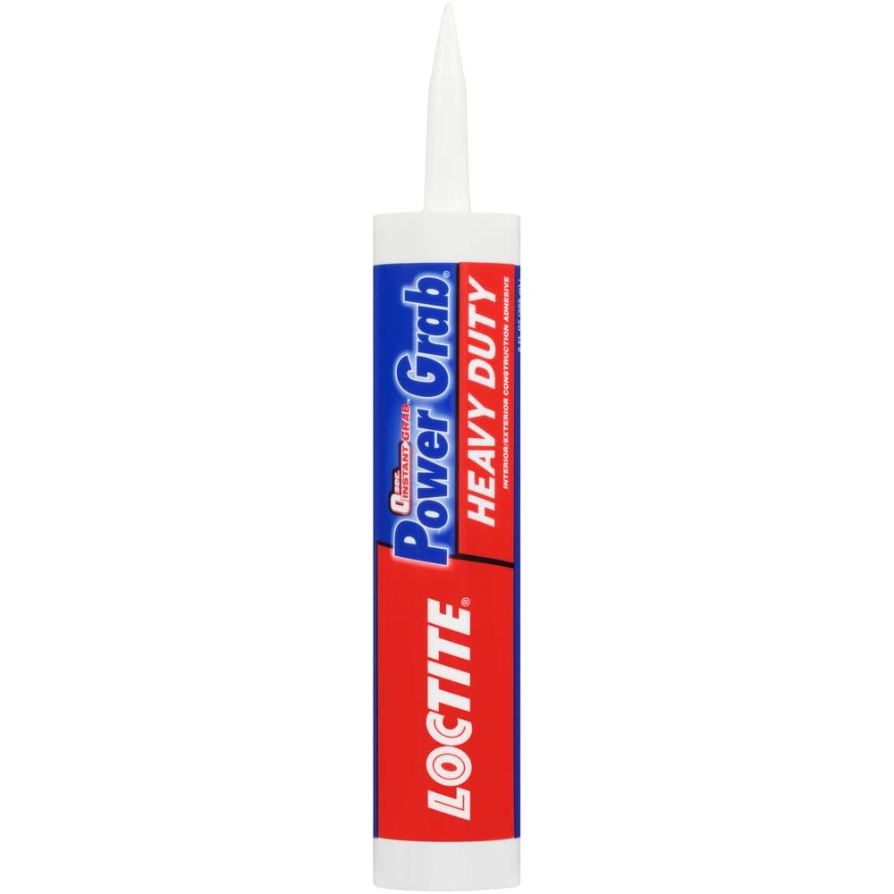 Loctite Power Grab Express - calcomanía de construcción resistente, pegamento de construcción versátil para madera, pared, azulejos, tablero de espuma y más, cartucho de 9 onzas líquidas, paquete de 1