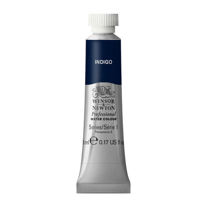 Winsor & Newton Acuarela Professional en Tubo 5 ml, Varios Colores - Tubo de 1.7 onzas - 5 ml - Azul (Indigo - 322)