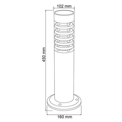Tecnolite - Mini poste de exterior para sobreponer, Base E27