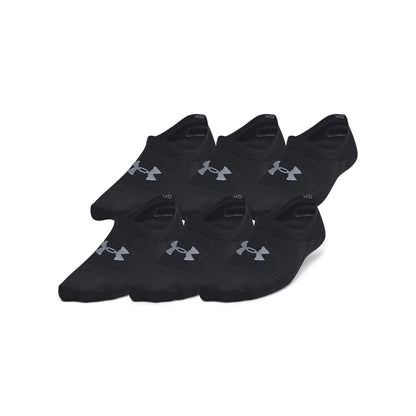 Under Armour Breathe Lite pack de 6 calcetines liner para mujer - M - (001) Black - Black - Castlerock