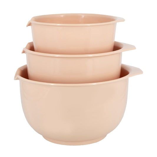 Glad Cuencos para mezclar con boquilla de vertido, juego de 3, diseño de anidación que ahorra espacio, antideslizantes, sin BPA, aptos para lavaplatos, suministros de cocina y horneado, rubor