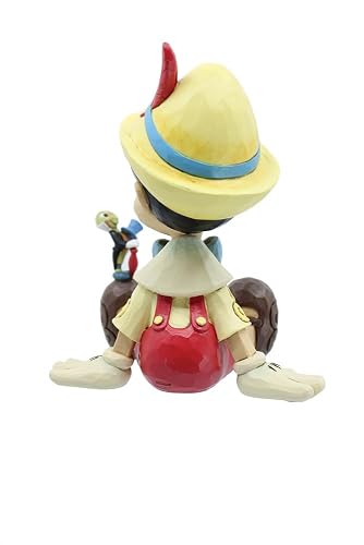Enesco Jim Shore Disney Traditions Pinocho y Jiminy Figura sentada de 6 Pulgadas