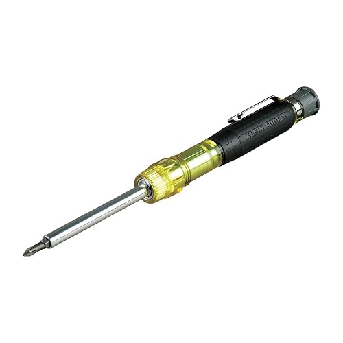 KLEIN TOOLS 32614 | Desarmador Multipunta | 4 En 1 | Uso Electrónico | Desarmador 4 en 1 con puntas intercambiables, ideal para reparar electrónicos y hacer ajustes pequeños con mayor control.