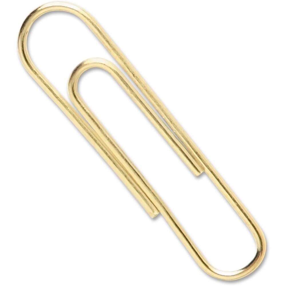 ACCO Clips de tono dorado, acabado suave, 2 tamaños, 100/caja, paquete de 4 (400 clips en total) (A7072554)