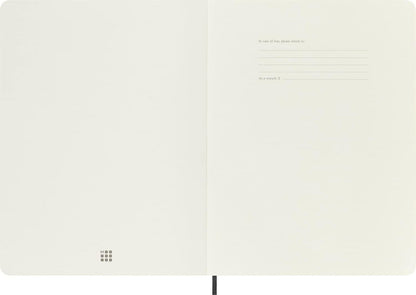 Moleskine - Cuaderno clásico, cubierta suave, XL (7.5 x 9.5 pulgadas), liso/blanco