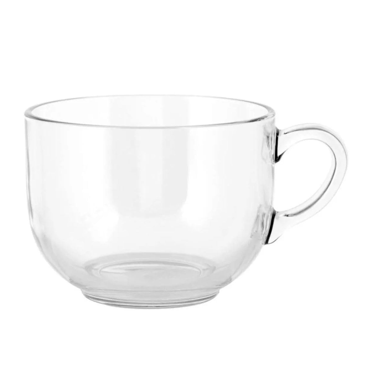 Borgonovo Jombo - Taza Grande De Vidrio Para Café 700 ml Taza Transparente Cristal Restaurantes, Fiestas, Café Tazón Cafetero