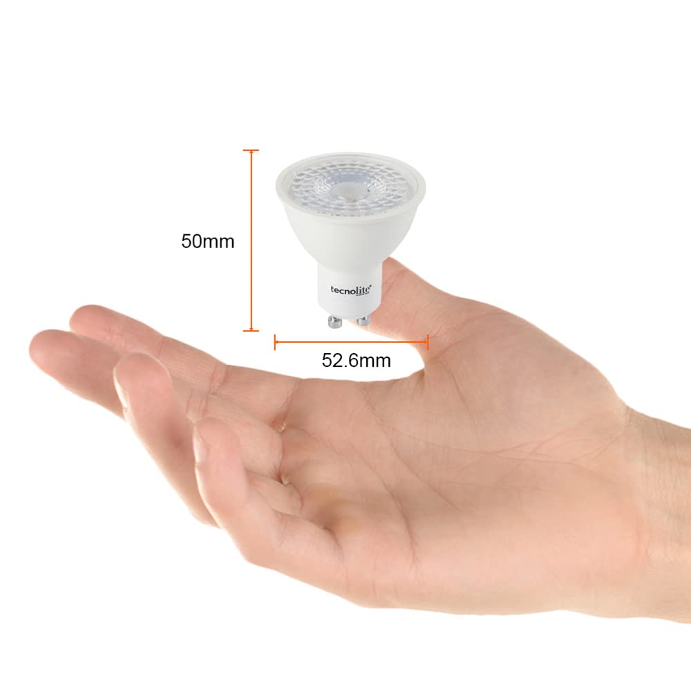 Tecnolite Connect Foco GU10 Inteligente Led, Beam Smart, 5 W, Conexión Wifi, Luz CCT Atenuable, Compatible con Tecnolite Connect App Compatible con Alexa, Contenido 1 Lámpara Inteligente