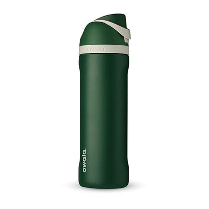 Owala Harry Potter FreeSip - Botella de agua aislada de acero inoxidable con popote, botella de agua deportiva sin BPA, ideal para viajes, 24 onzas, Slytherin