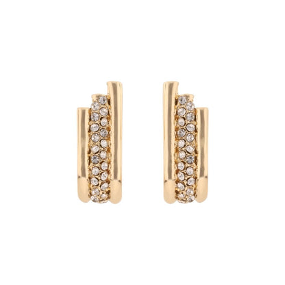 Nine West Aretes Color Dorado Pave Tunnels En Forma Varias De Terminado Brillante para Mujer