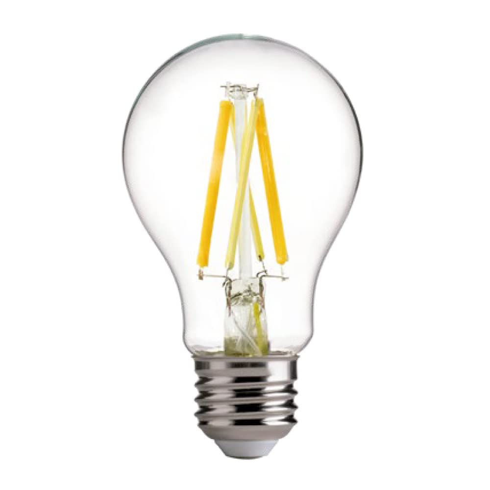 Tecnolite Connect Foco LED Inteligente Filamento A19 WiFi 5.5W - Luz Blanca Dinámica, Atenuable, Bombilla Compatible con Alexa, Google Assistant, Atajos de Siri y App móvil