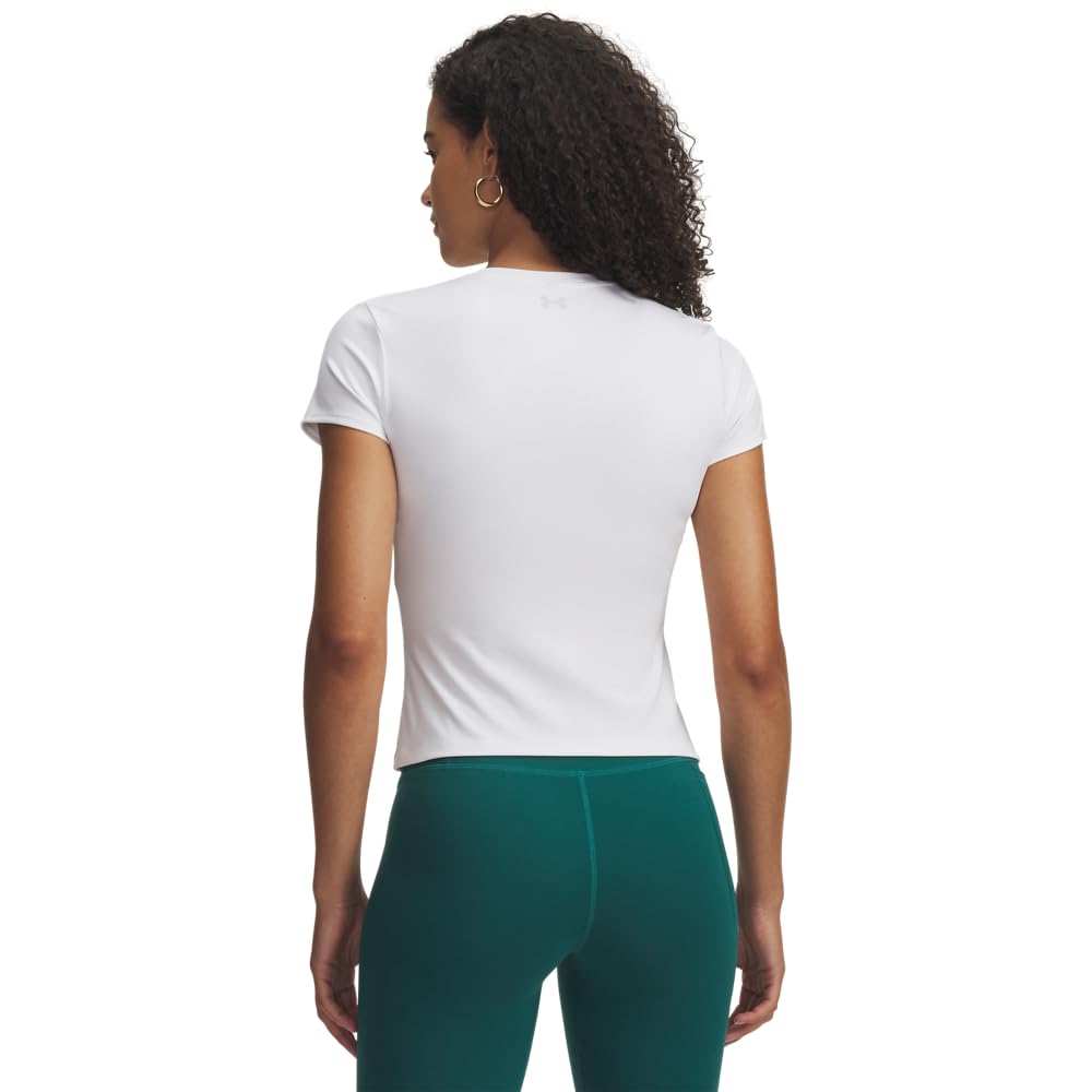 Under Armour Playera Manga Corta para Entrenamiento Motion Fitted SS para Mujer Talla CH Color Blanco