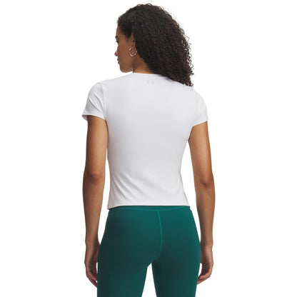 Under Armour Playera Manga Corta para Entrenamiento Motion Fitted SS para Mujer Talla CH Color Blanco