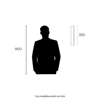 Illux de México Lámpara de pared LED, diseño moderno, aluminio, luz cálida (2700 K), ideal en salas, recepciones, ML-4605.N, Negro