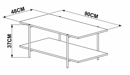 No Stress Mueble Mesa De Centro Artesano Industrial 27870-VN