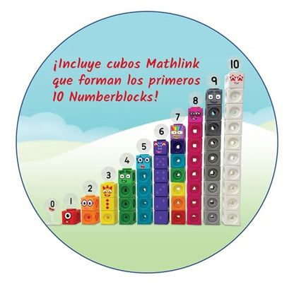 Hand2mind MathLink Cubes Numberblocks 1-10 Juego de Actividades, Actividades de Aprendizaje Preescolar, Bloques de construcción para niños, Contadores de matemáticas, Juguetes educativos