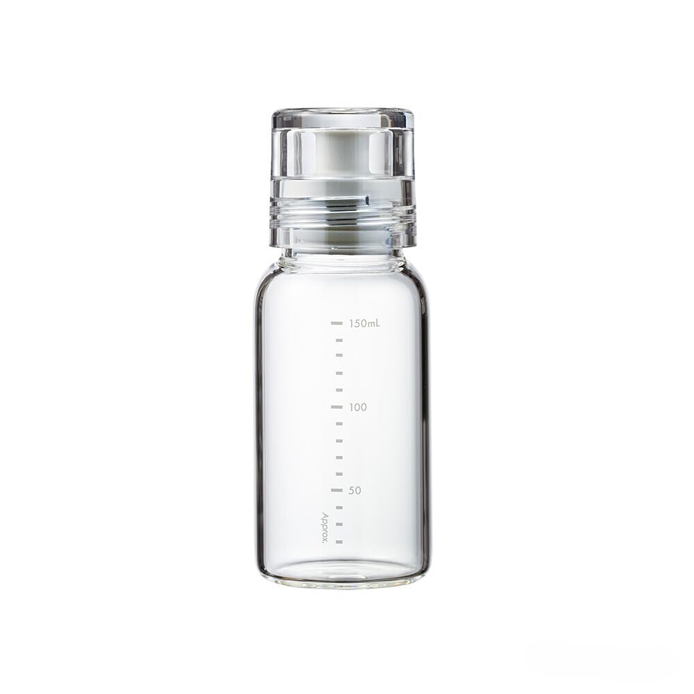 HARIO DBSN-150-PGR - Botella de aderezo, delgada, 5.5 fl oz (150 ml), se puede utilizar con agua caliente, gris pálido