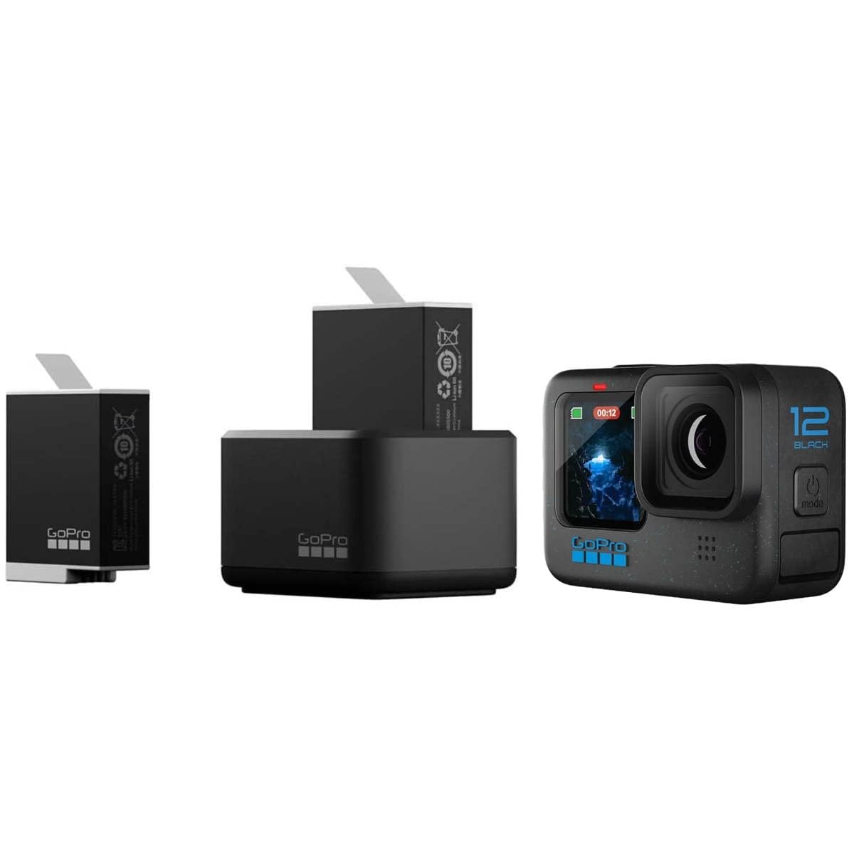 GoPro Cargador de batería Dual + 2 baterías Enduro (HERO12, HERO11, HERO10 y HERO9) - Accesorio Oficial
