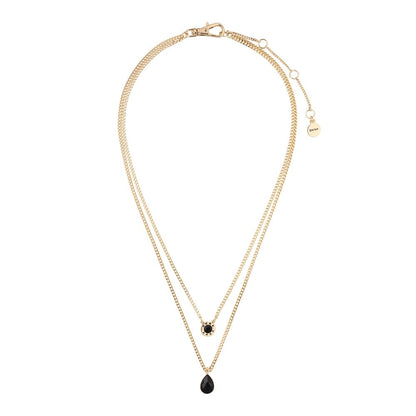 DKNY Collar Dorado Gota Aleación de Metales | Mediano, cierre francés, baño dorado, para mujer