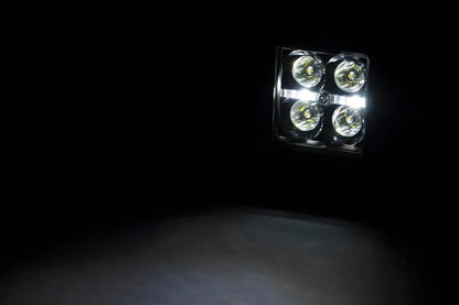 Rough Country 70903BLKDRL Black Series 2" LED DRL Blanco Cuadrado CREE Cube Par Spot para SUV/Camiones