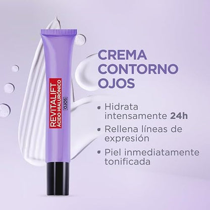 L'Oréal Paris Kit Revitalift Ácido Hialurónico: Sérum, Cremas Día/Noche y Ojos