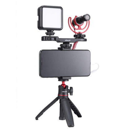 ULANZI MT-08 - Varilla de extensión para iPhone 11 Pro MAX Samsung Cámara Sony Canon Nikon Vlogging Smartphone teléfono Celular Negro/Rojo