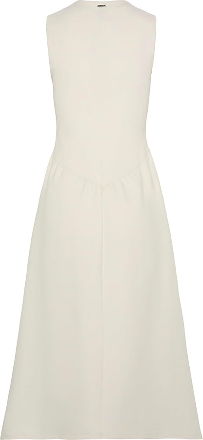 Calvin Klein SL Interlock Crew NK Flare Midi Dress Vestido Mujer