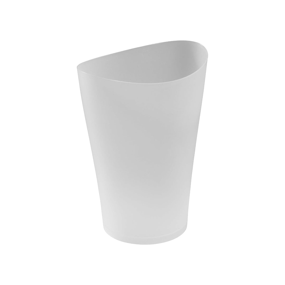 Rubbermaid Spaworks – Cesto Curvo de Perfil Delgado para Espacios Reducidos, Bote sin Tapa para Baño, Recámara y Oficina en Casa, Capacidad de hasta 9 L, Transparente FG290200CLR
