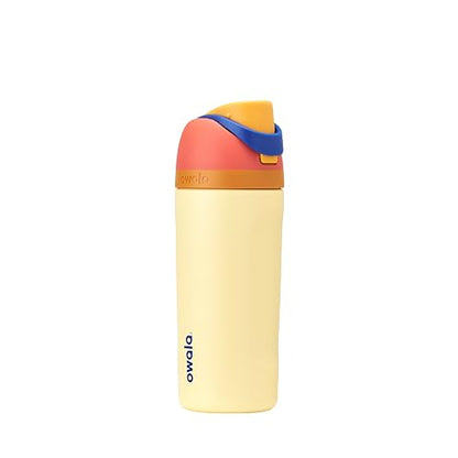 Owala Kids FreeSip Insulated Stainless Steel Water Bottle with Straw for Sports, Travel, and School, BPA-Free Sports Water Bottle, 16 oz, Misty Horizon