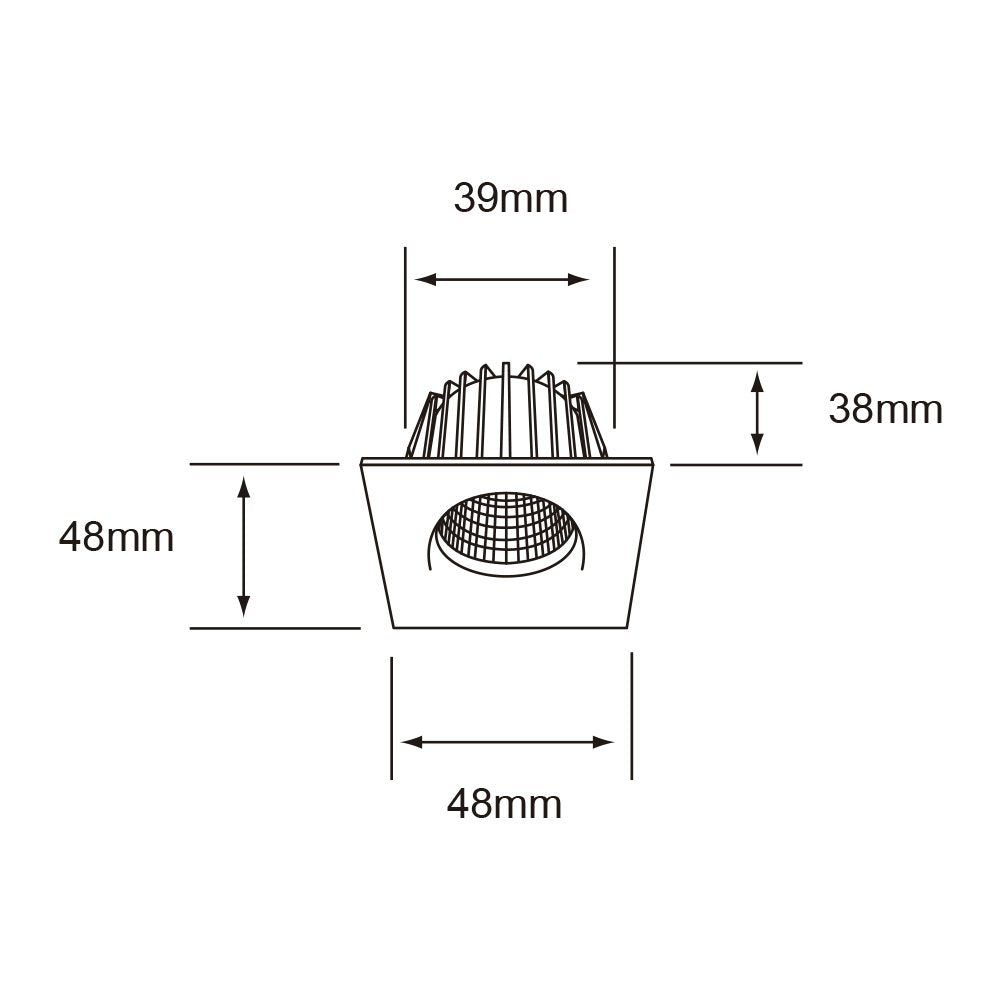 Tecnolite Lámpara de Interior LED para Empotrar YDCLED-315/S, 4 W, Luz Cálida Brillante, Satinado | Luz Cálida Brillante, Para Interior