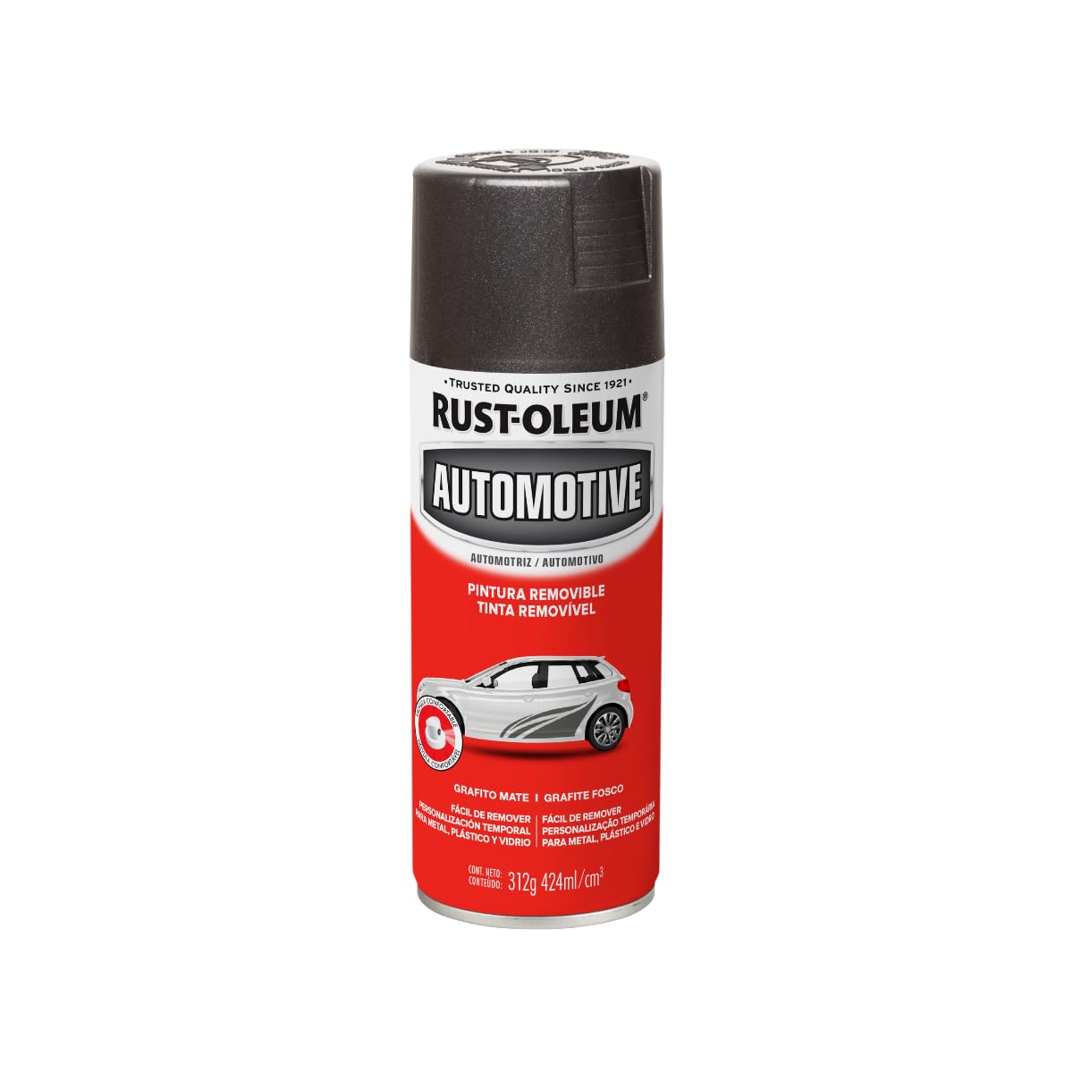 Rust-Oleum Pintura Removible Peel Coat Grafito Mate 313533, 312 g