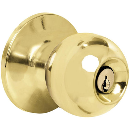 Prolok 15POP Pomo cilíndrico bola función baño, latón brillante, llave estándar, blíster