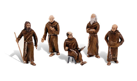 Woodland Scenics SP4453 - Figura Decorativa de Escena, de 1.5 Pulgadas, Friars/Monks, 5 Unidades