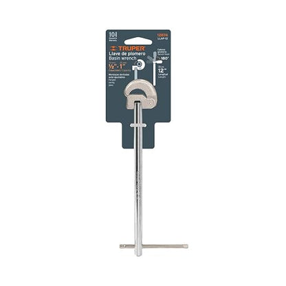 Truper LLAP-12, Llave para plomero fabricada en acero, 12"