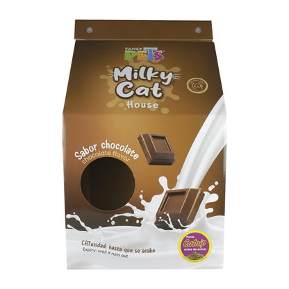 Fancy Pets Milky Chocolate Cat House Divertida Casa de Cartón con Rascador para Gato