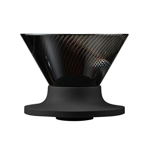 HARIO V60 NEO - VDN-01-B - Costillas en espiral de resina tritan, color negro, japonés, 1 a 2 tazas