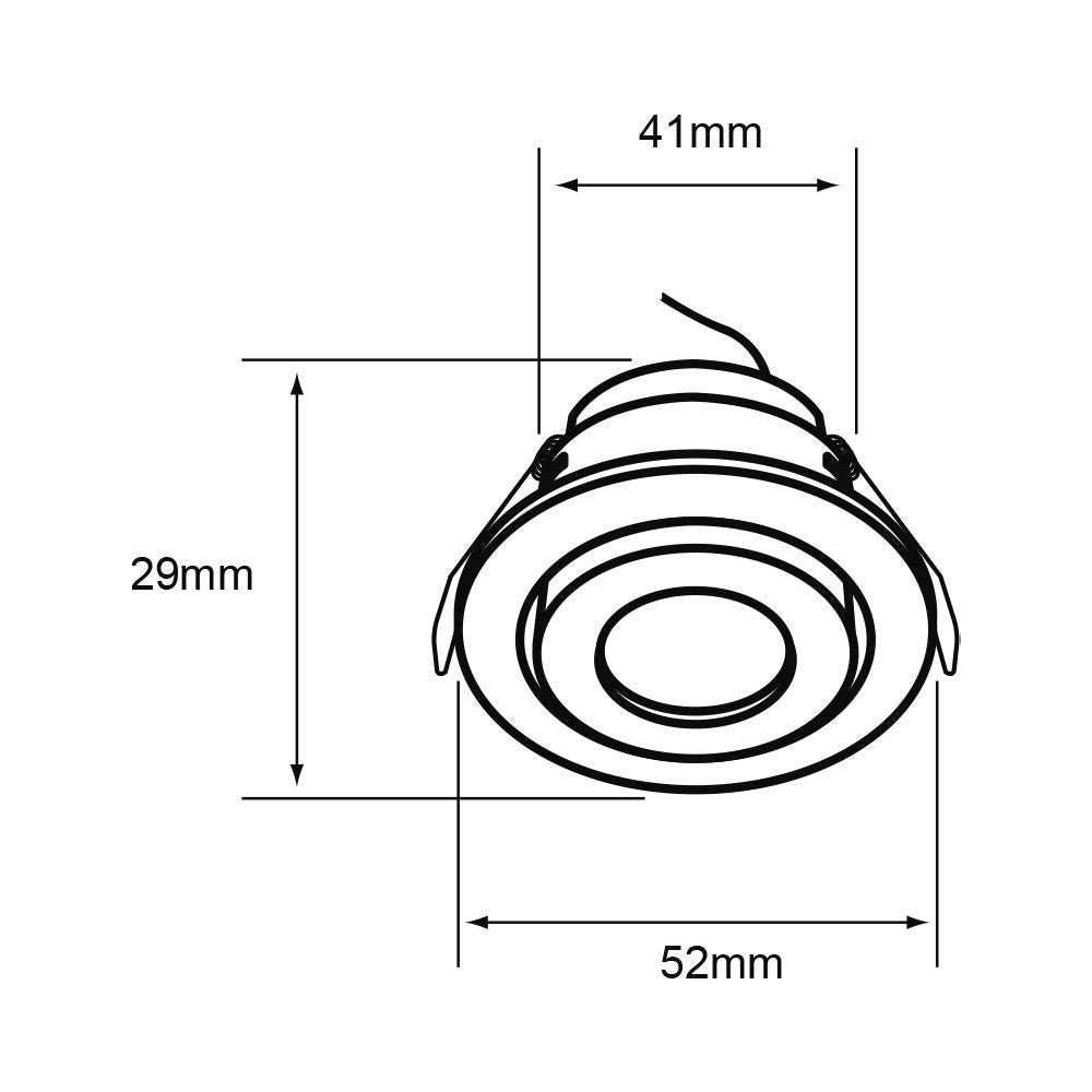 Tecnolite - Lámpara Downlight LED Empotrable Dirigible 3 W, Luz Suave Cálida, Atenuable, LED integrado