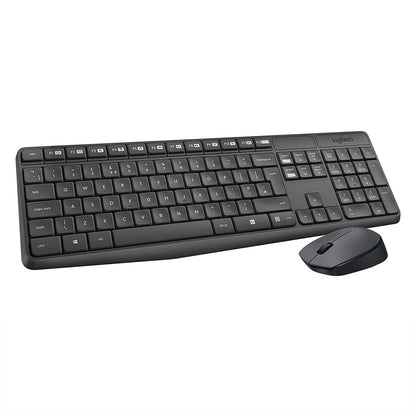 Logitech MK270 Combo Teclado y Mouse Inalámbrico en Español - Negro - MK235