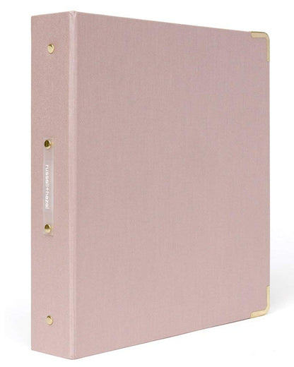 russell+hazel Bookcloth Signature Carpeta de 3 anillas, peonía, 27,3 x 30,5 cm