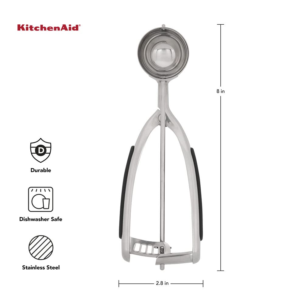 KitchenAid - Cuchara para masa de galletas, Negro, 8.27-Inch, 1