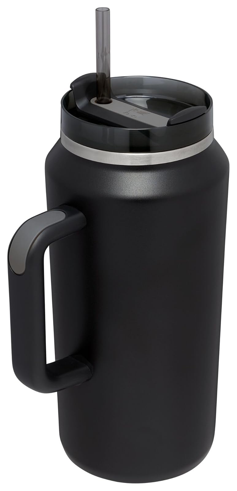 Stanley Quencher H2.0 FlowState - Vaso de acero inoxidable aislado al vacío con tapa y popote para agua, té helado, café, licuados y más, negro, 1900 ml.