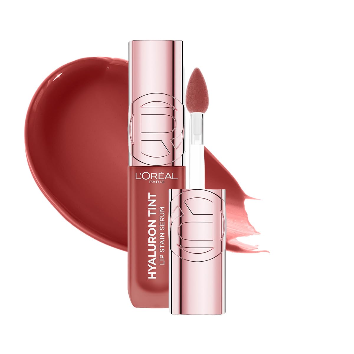 L'Oréal Paris Hyaluron Tint, Tinta en Sérum para Labios y Mejillas, Hidratación instantánea, Color Duradero y Sensación ligera, Multiusos, Tono 640 Tea Time