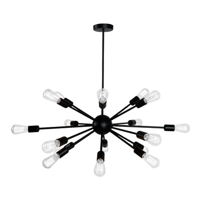 Tecnolite Lámpara Colgante de Metal 1.35 m de Altura, Potencia Máx. 1,080 W, 18 Bases E27, No incluye focos
